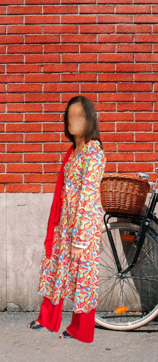 Printed Lawn Shirt with Plane Trouser - Image 4