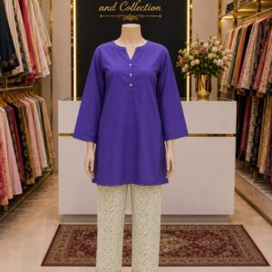 Sapphire Floral Printed 2 Piece Kurta Trouser Set – Elegant Casual Wear