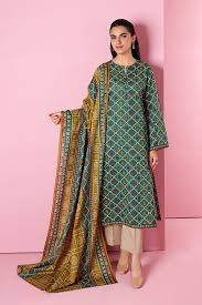 Nishat 3 Piece Printed Unstitched Suit